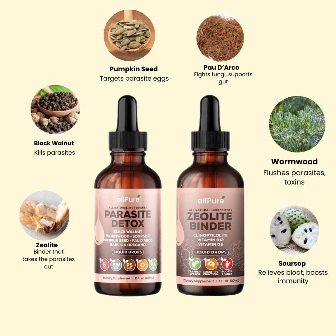 Wormwood Black Walnut Gut Drops + Zeolite Binder