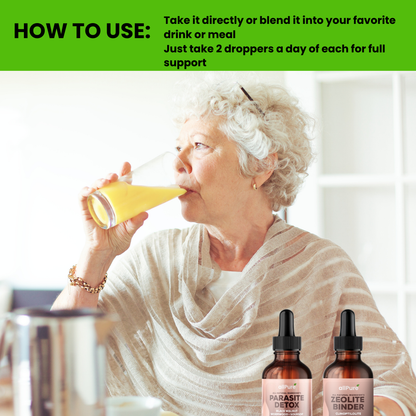 Wormwood Black Walnut Gut Drops + Zeolite Binder