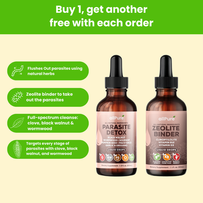 Wormwood Black Walnut Gut Drops + Zeolite Binder